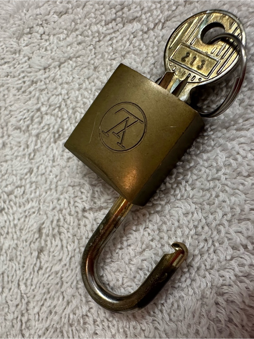 Louis Vuitton Brass Padlock with Key